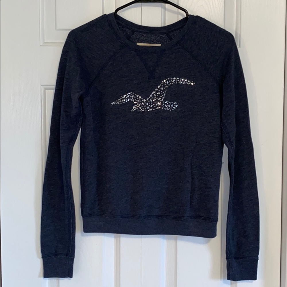 Hollister navy crewneck with logo